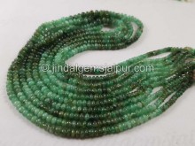 Emerald Shaded Smooth Roundelle Beads